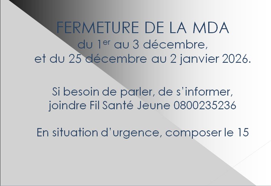 fermetures décembre 2025